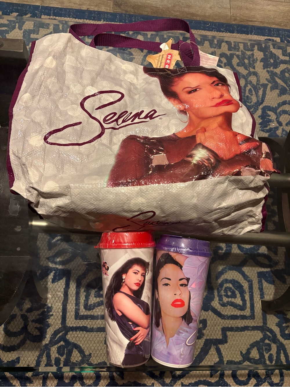 Selena celebrating 25 years cups and bag lot